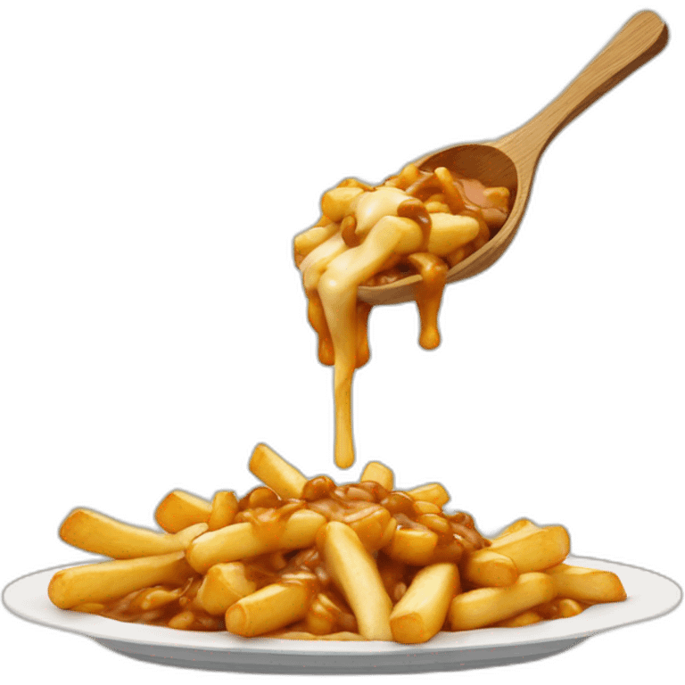 Poutine qui mange une poutine emoji