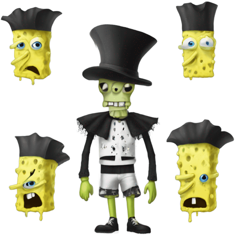 spongebob goth in balanciaga emoji