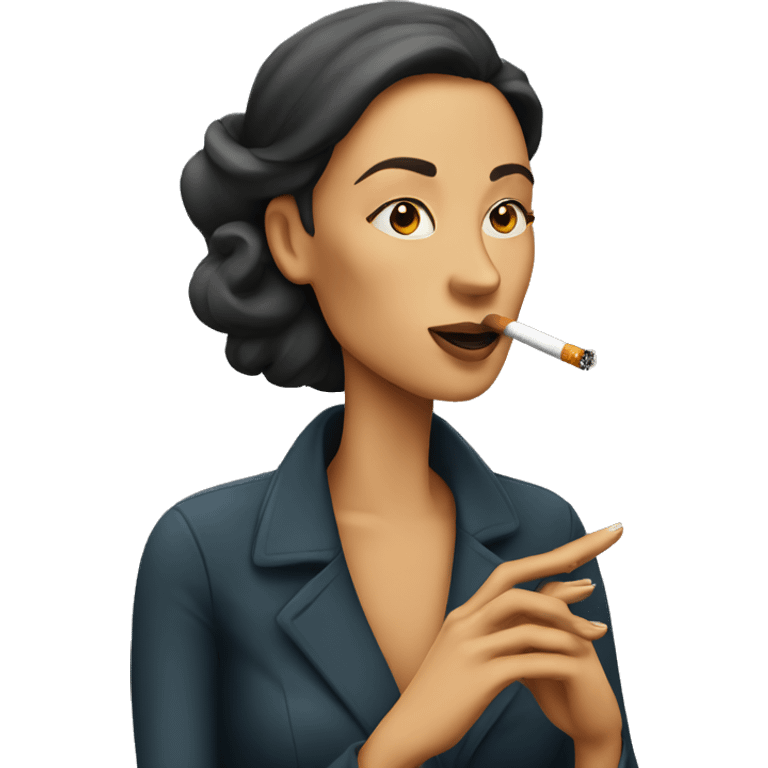 Woman smoking a cigarette  emoji