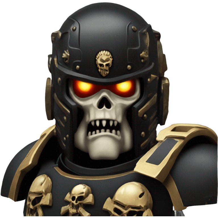 Warhammer 40K chaos space marine head black legion emoji