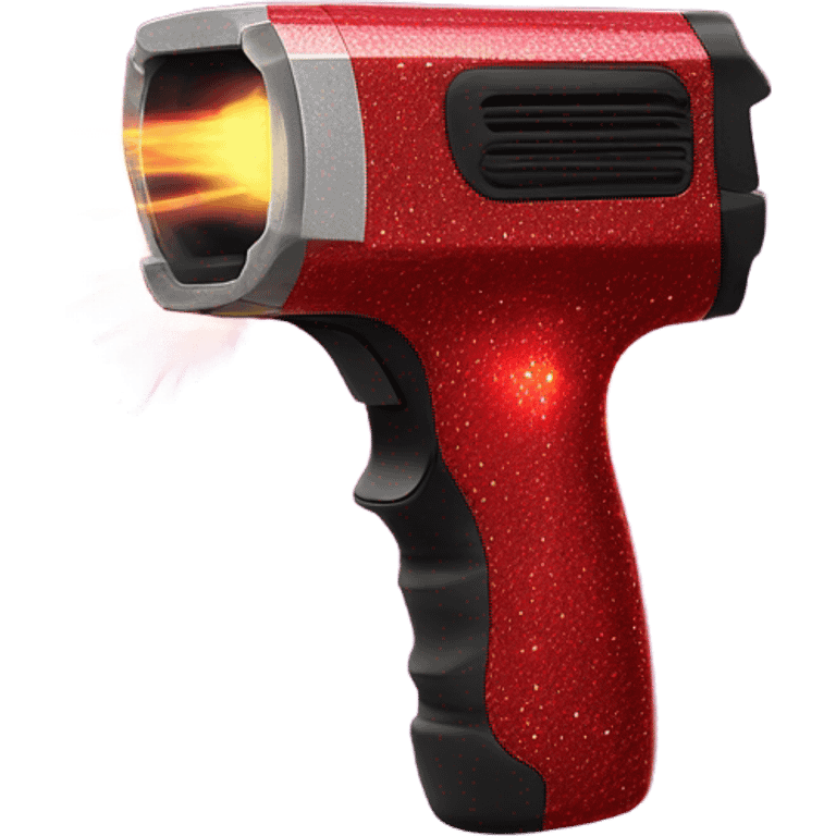 red sparkly taser  emoji