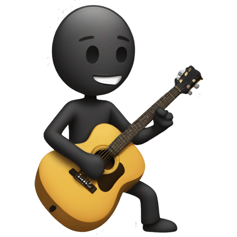 stick figure playing guitar emoji