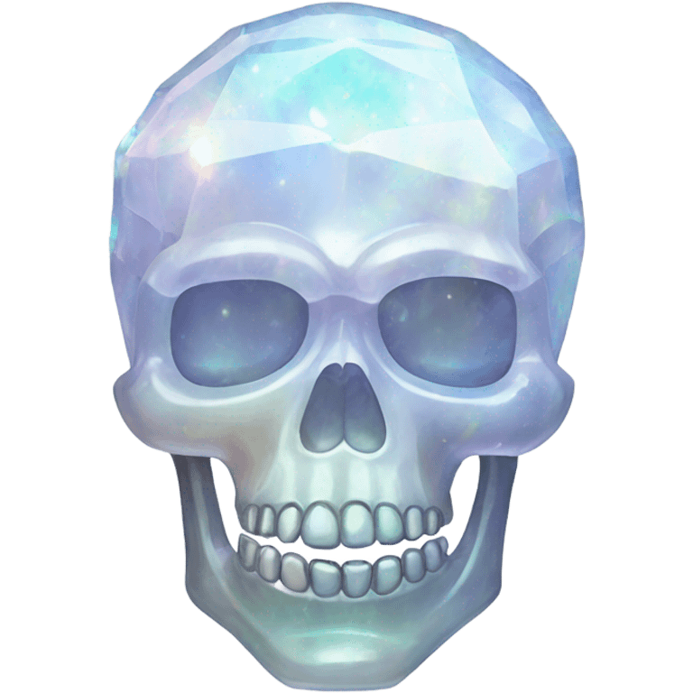 white opal crystal skull emoji