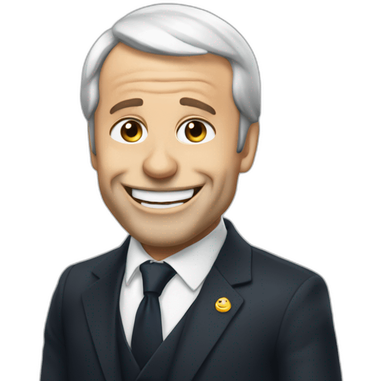 Macron mort de rire  emoji