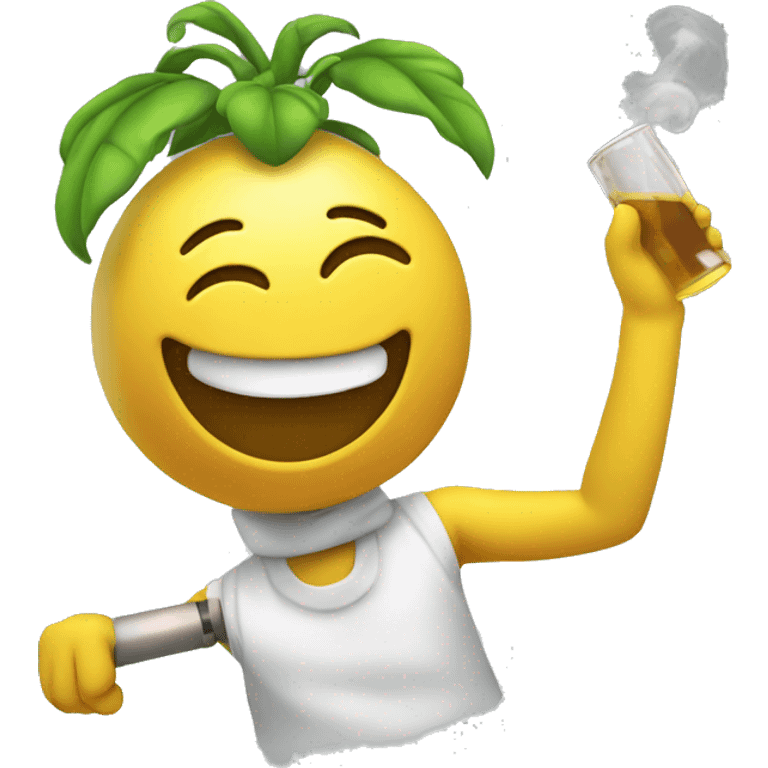 a bong smiling and dancing  emoji