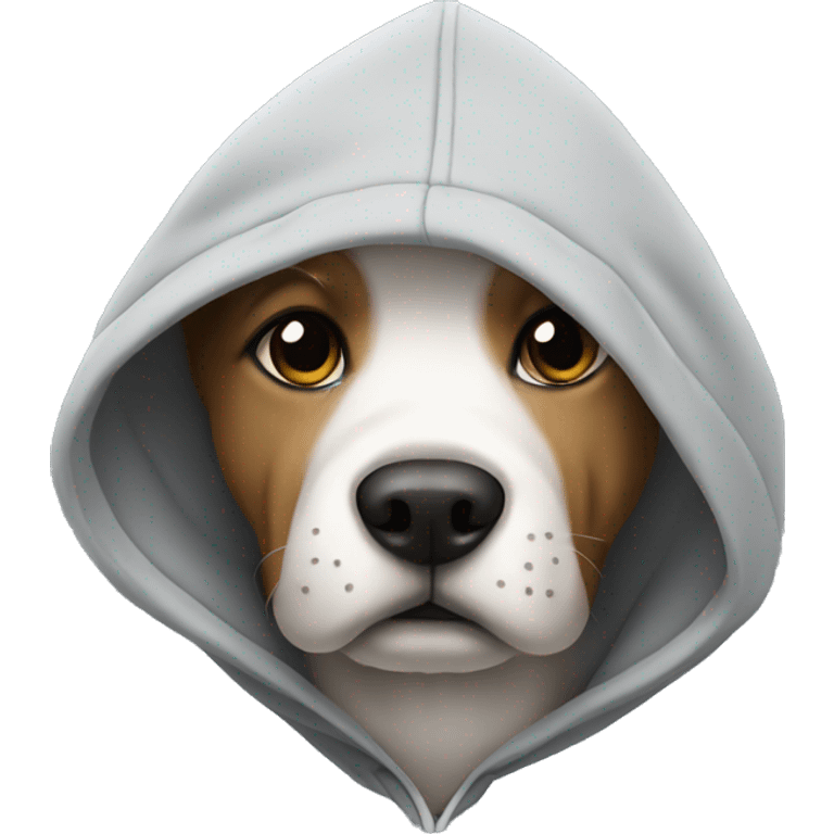 Dog wearing a hoodie emoji