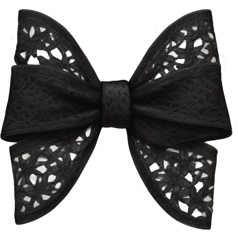 Black lace bow emoji