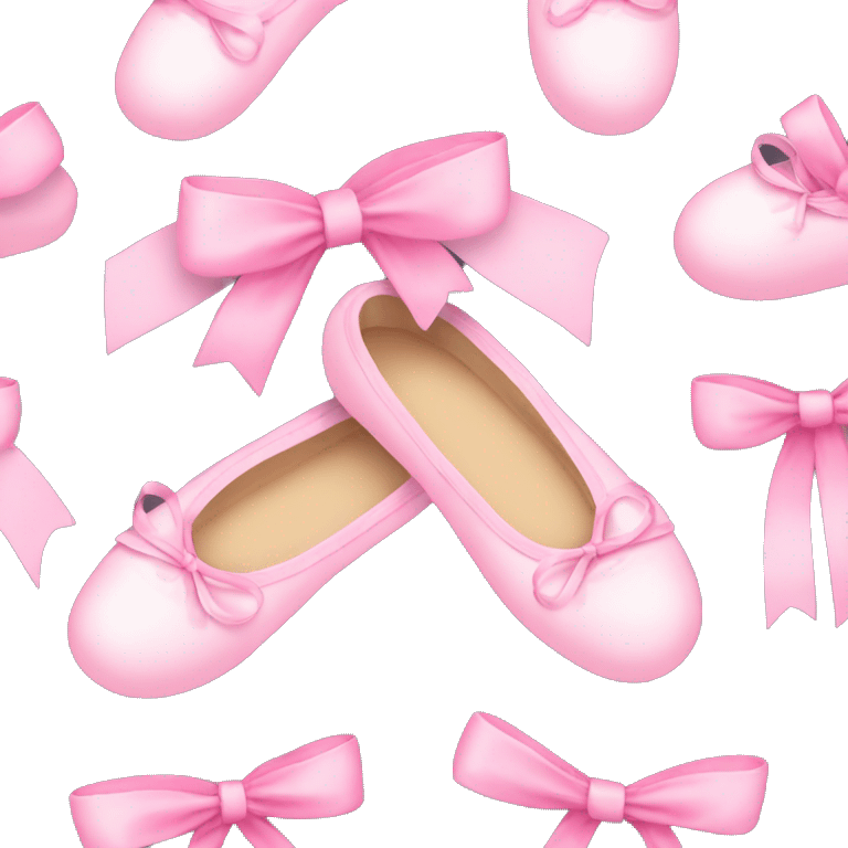 Ballet shoes with pink bows emoji