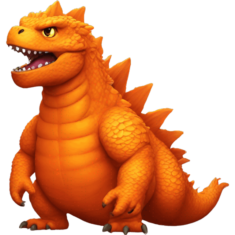 Godzilla orange emoji