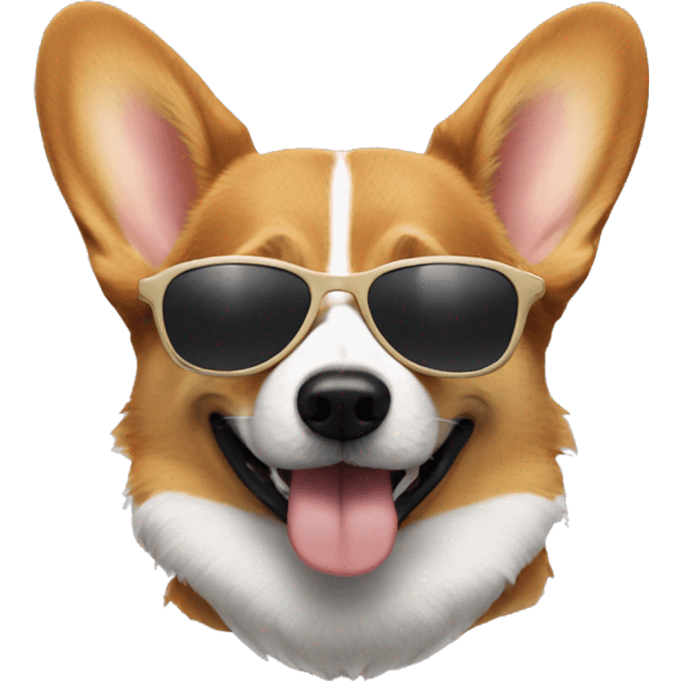 Corgi with sunglasses emoji