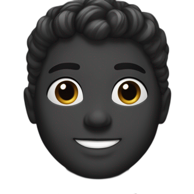 Garçon noir gros avec des tresses collées et un trait sur les sourcils emoji