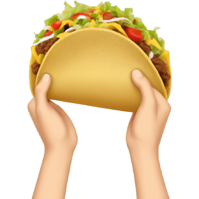 Hands stuck in a taco emoji