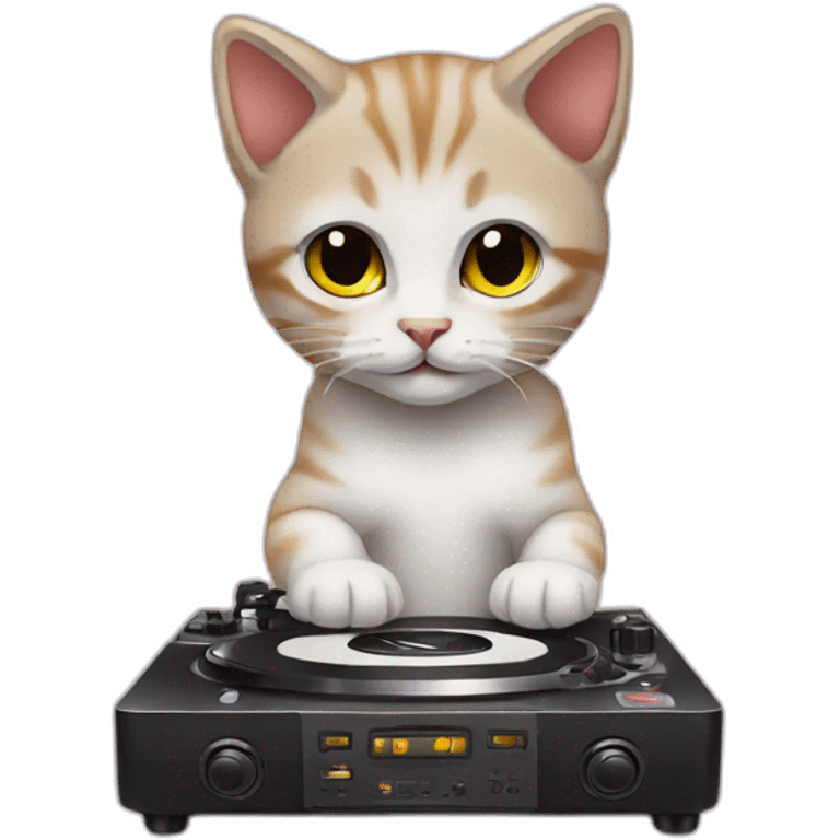 Kitten dj emoji