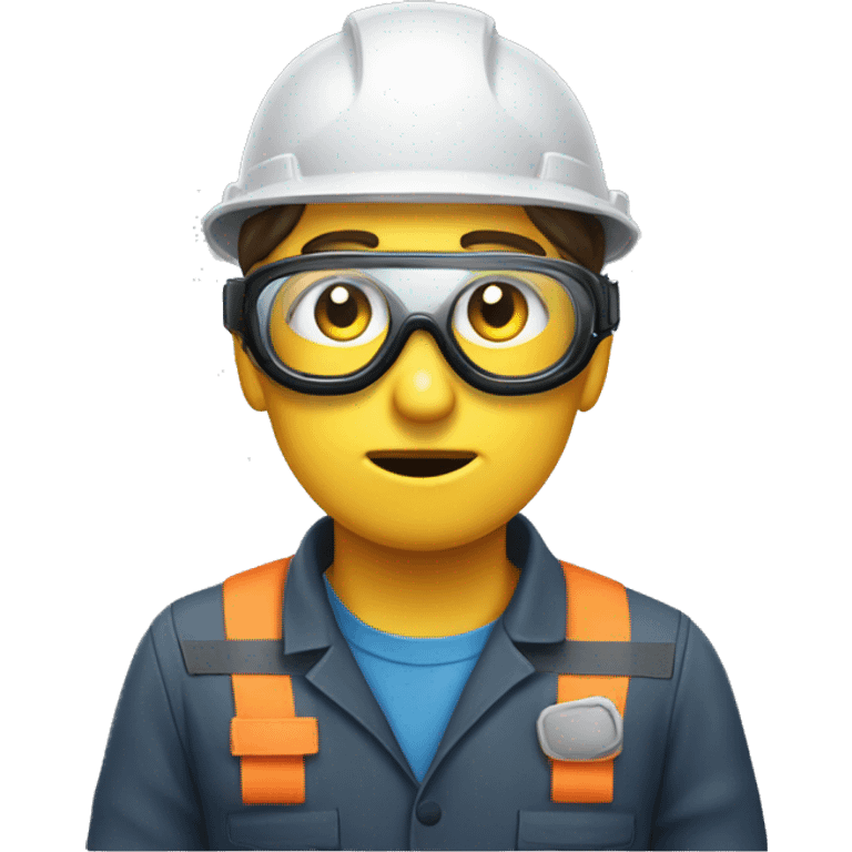 Safety goggles feeling disgraced emoji