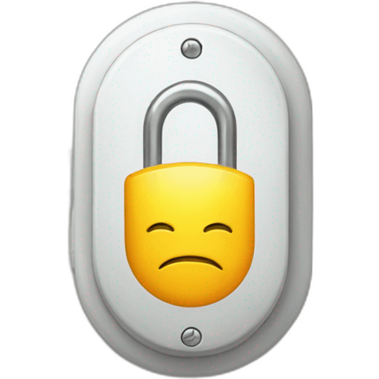 Electric lock on door emoji