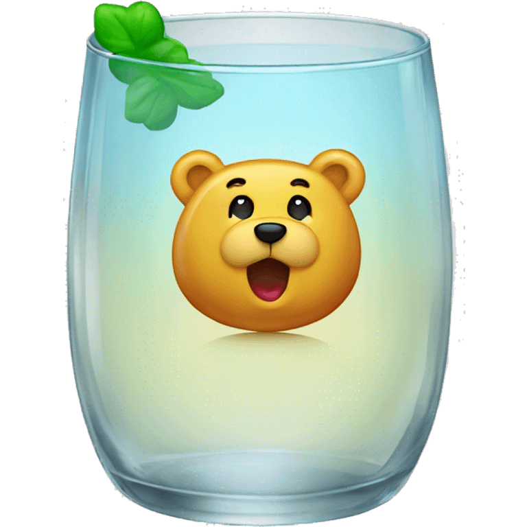 Gummybear in a waterglas emoji