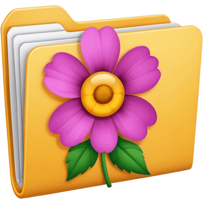 folder have flower on it emoji