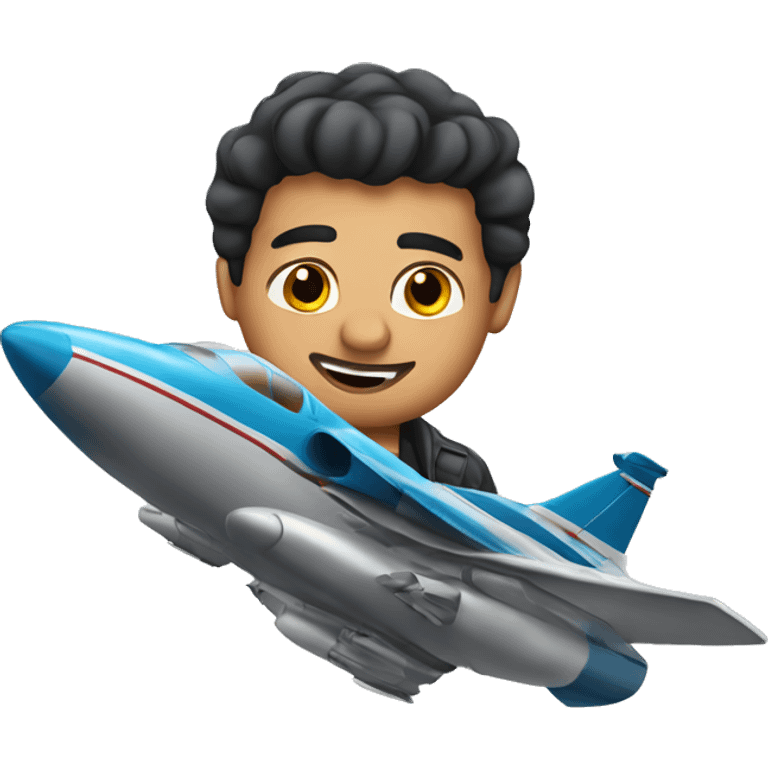 Short Mexican guy flying a jet emoji