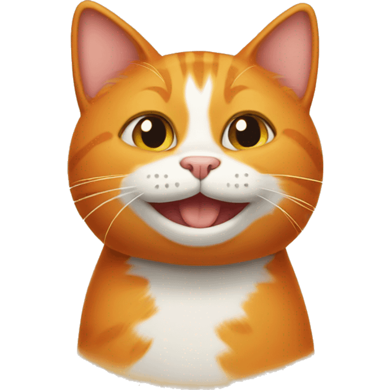 Orange cat smilling  emoji