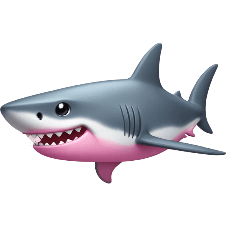 Preppy pink shark  emoji