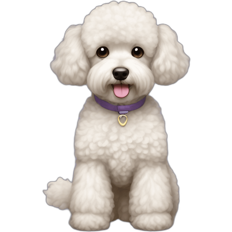 Poodle and Bichon Frise mix dark fur not white emoji