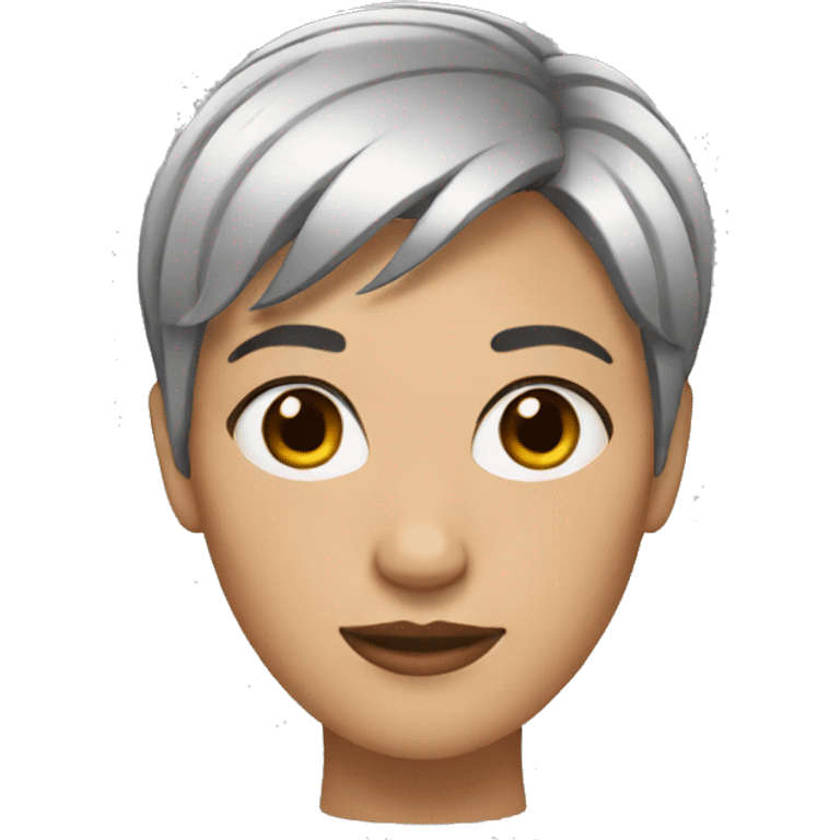 short hair woman emoji