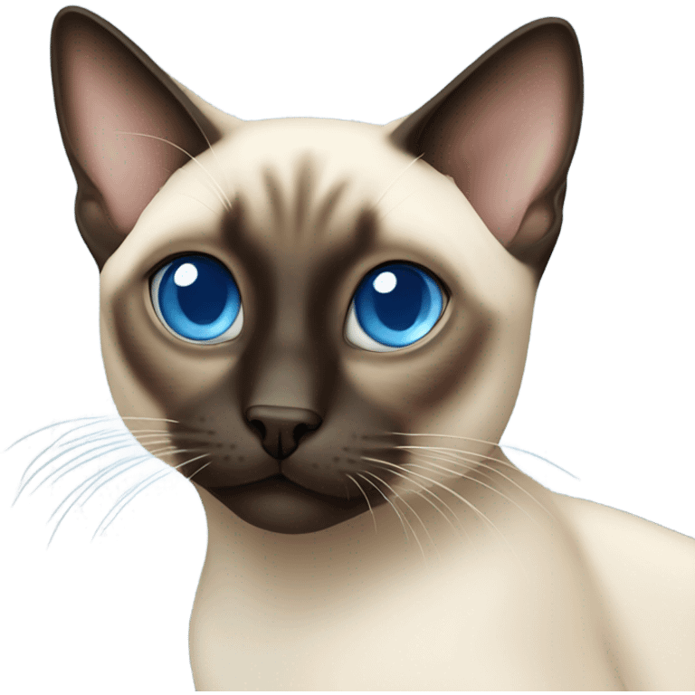 Siamese cat with blue eyes emoji