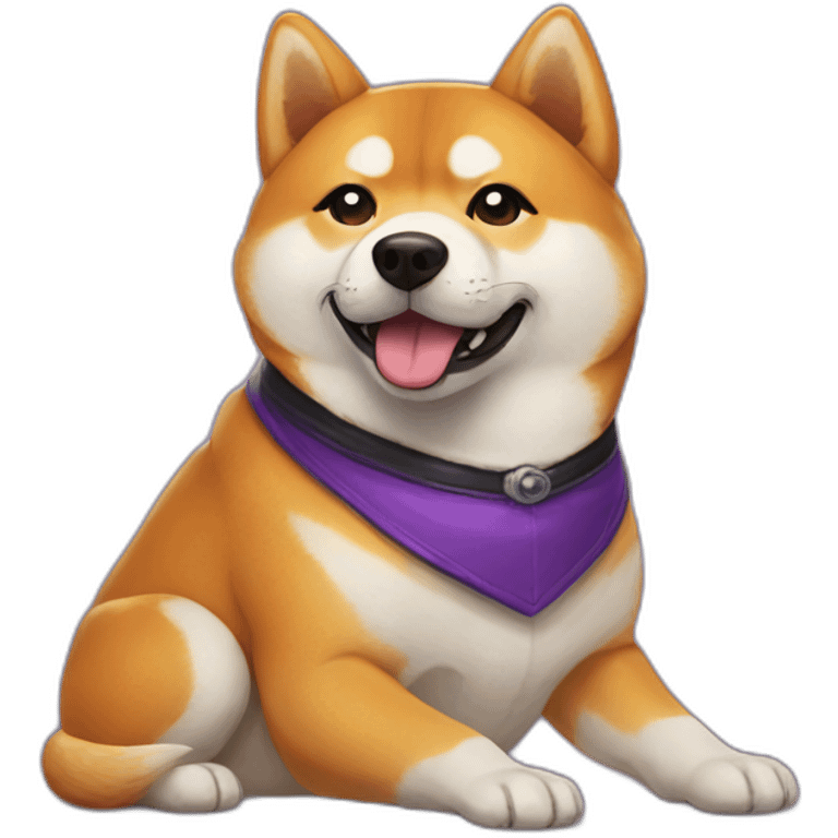 Shiba in Halloween costume emoji