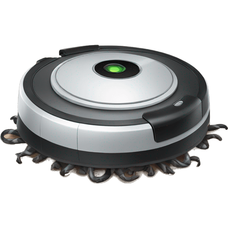 Evil Roomba vacuum with horns  emoji