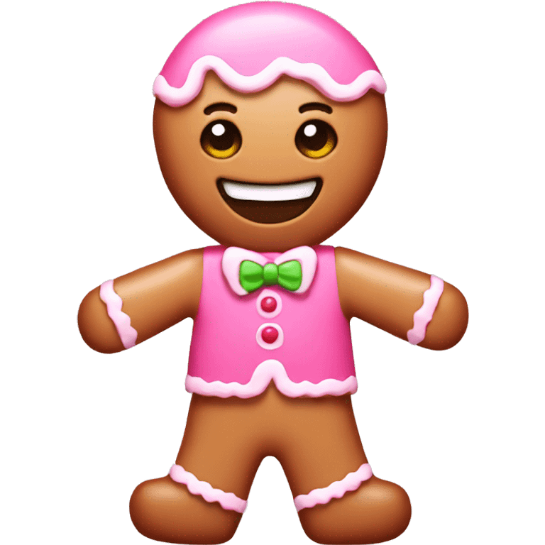 pink ginger bread man  emoji