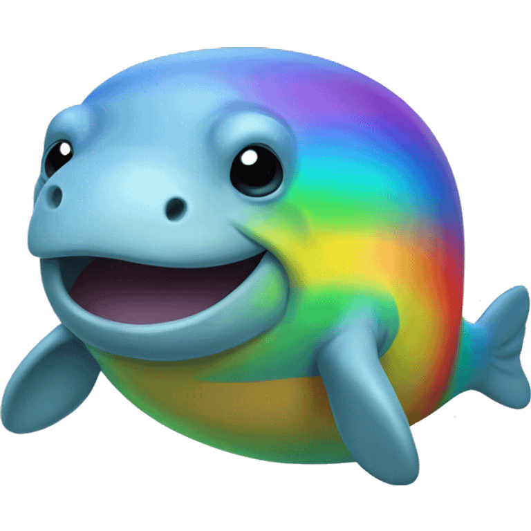 rainbow manateee emoji