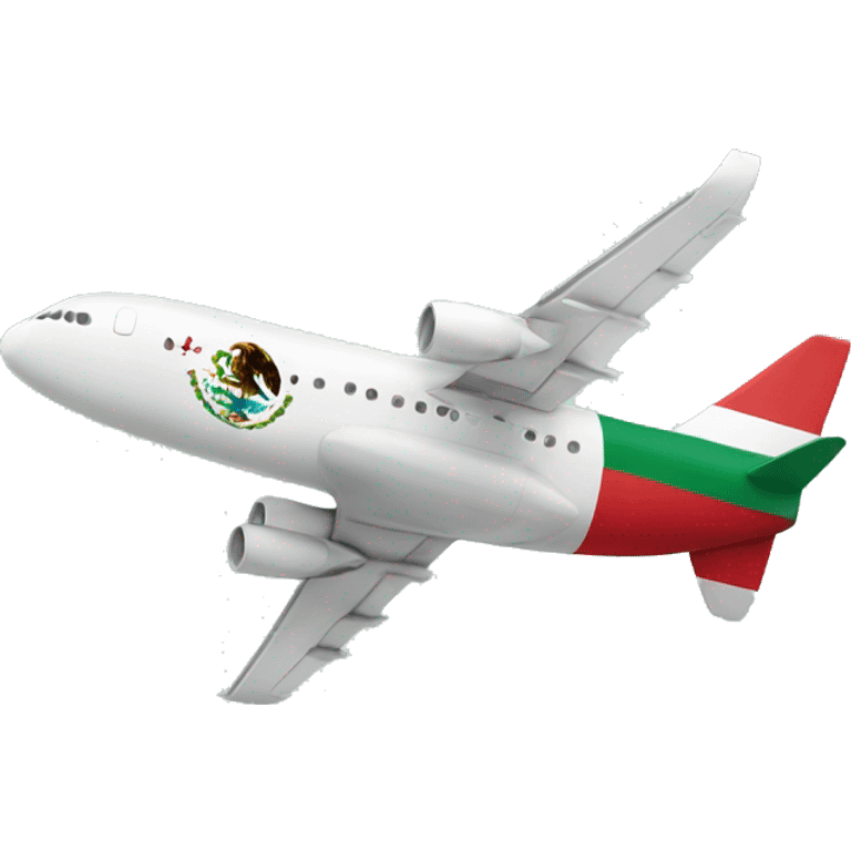 plane with mexico flag on one side as if it was the plane's logo emoji