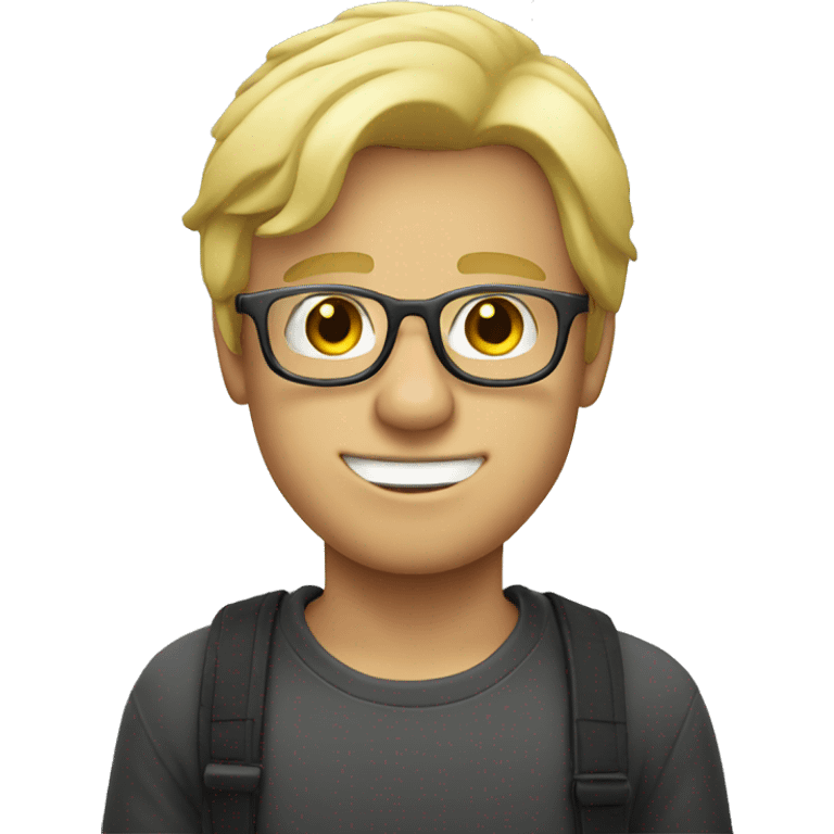 Blond guy with glasses emoji