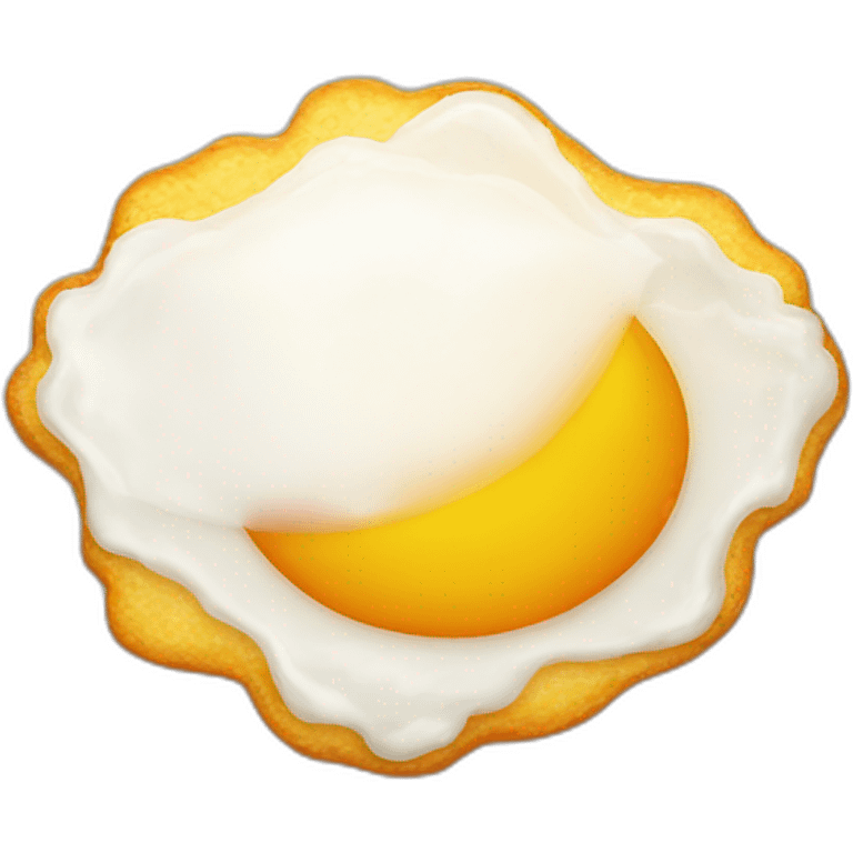 smiling fried egg emoji