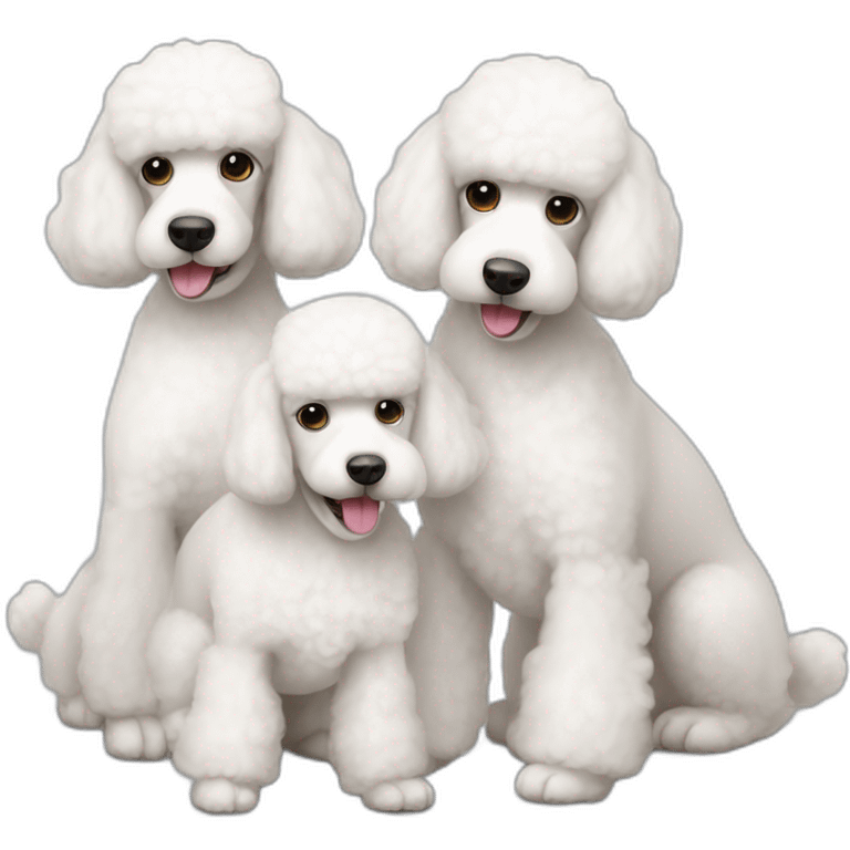 three-white-little-poodles emoji