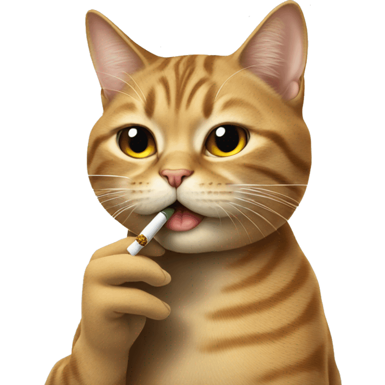 cat smoking a cigarette  emoji