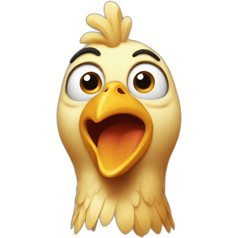 surprised-chicken emoji