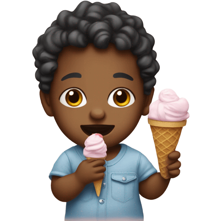 Lil baby with ice cream emoji