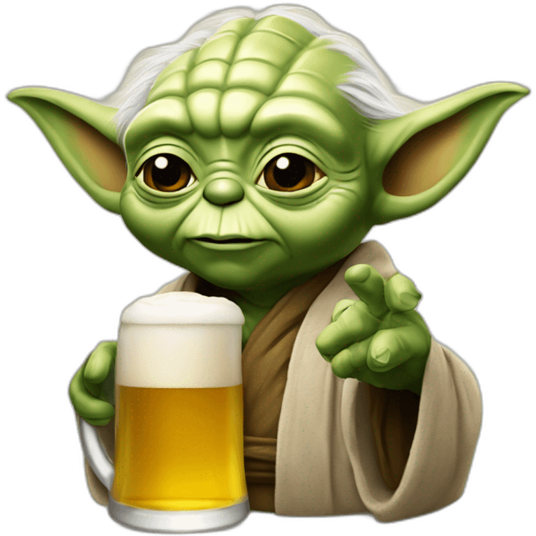 Yoda boit une biere emoji