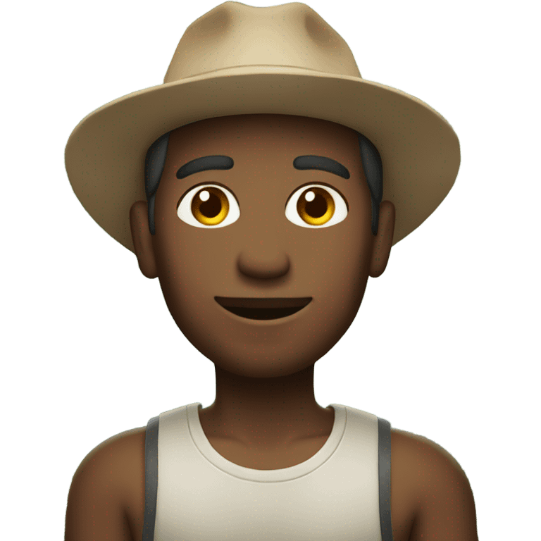 male portrait in nature lighter skin emoji