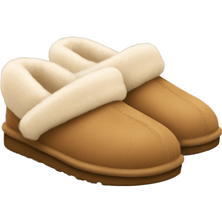 cozy ugg light brown slippers  emoji