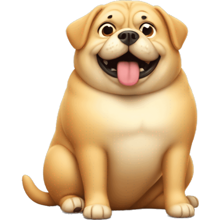 Fat dog eating emoji