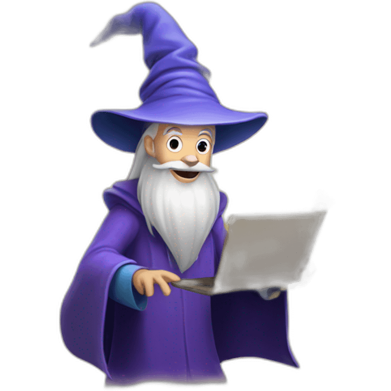 Wizard juggling emails emoji