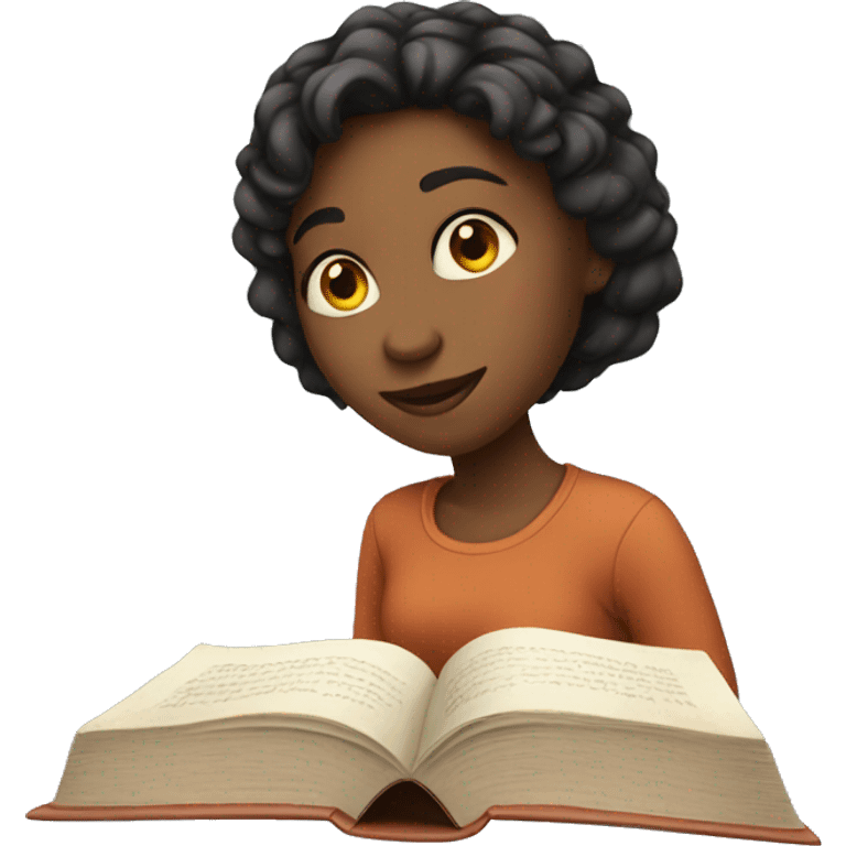 girl with a book  emoji