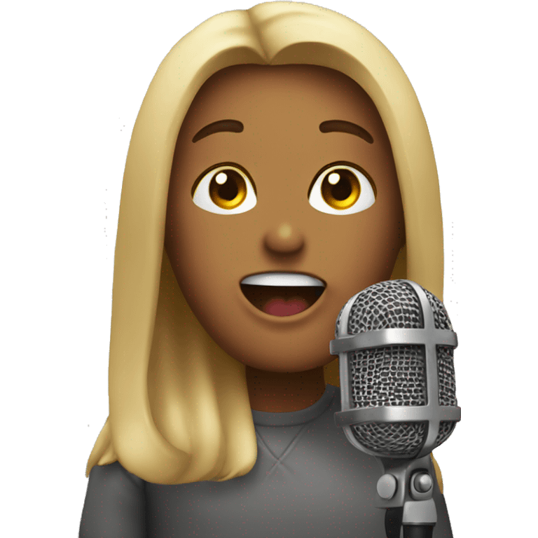 Singing in mic emoji