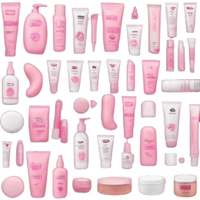 Pink skin care kit emoji