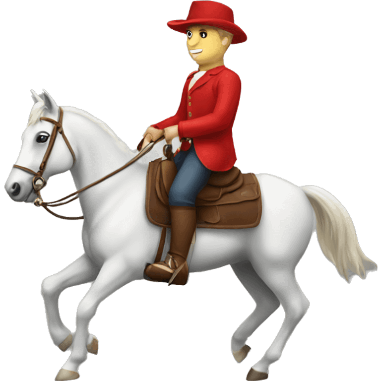 man on horse in red  emoji