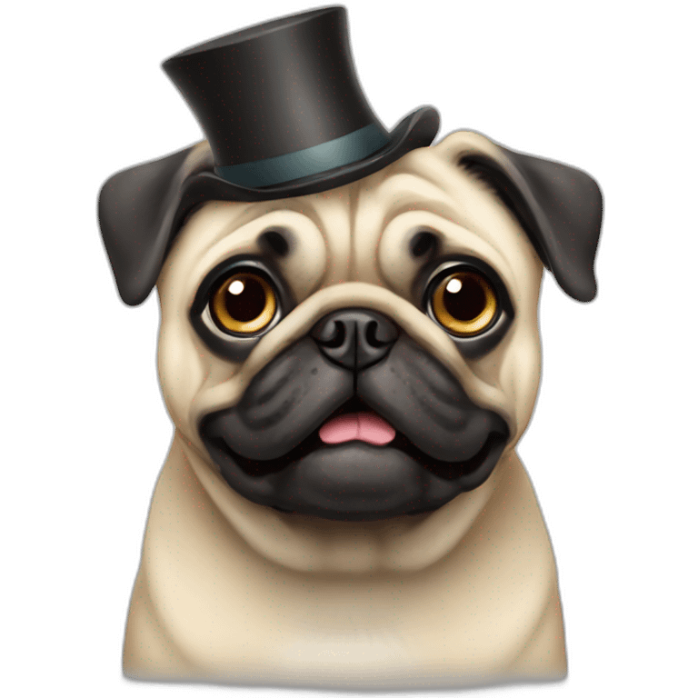 senior pug emoji