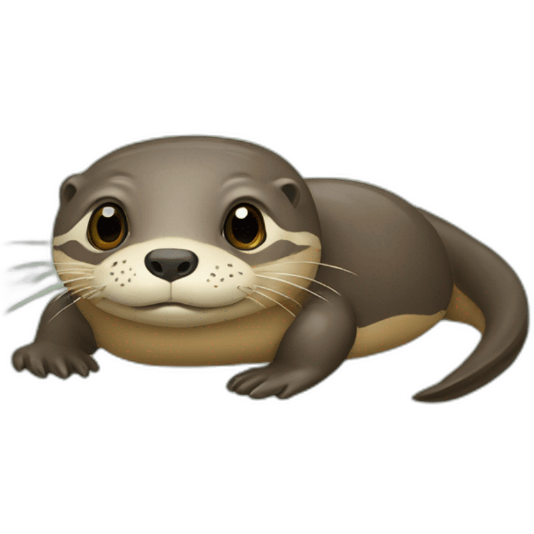 Loutre sur tortue emoji