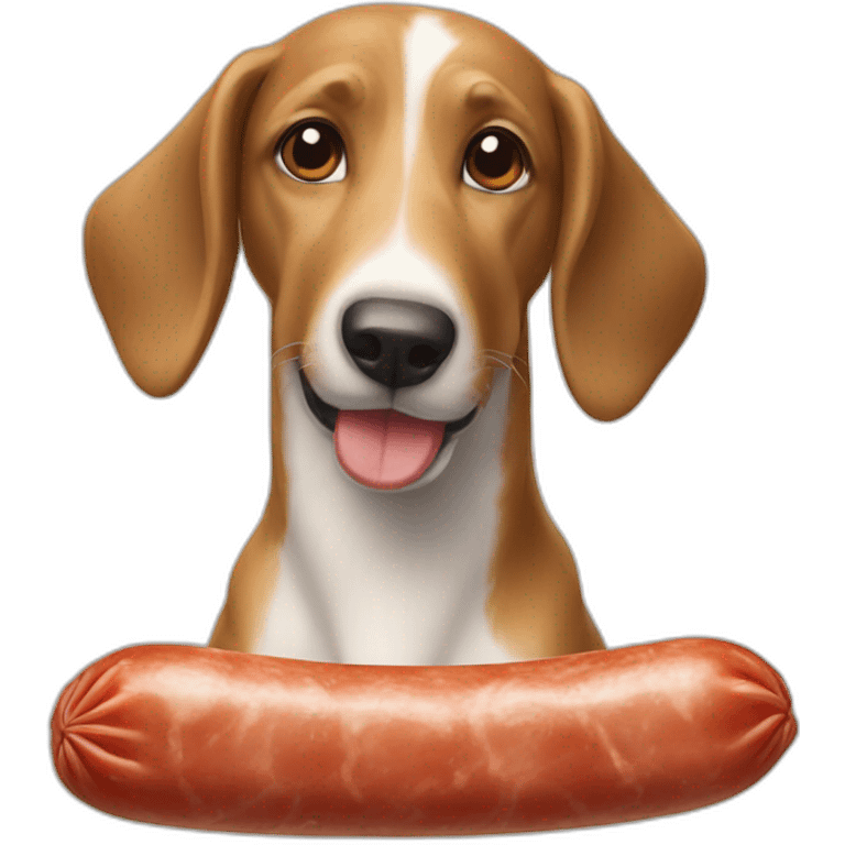 Un chien saucisse emoji